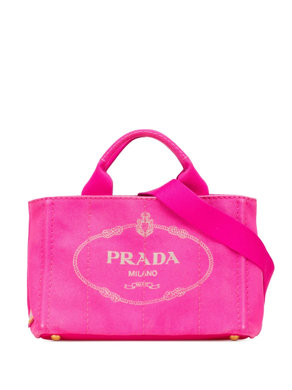 Pre-OwnedPrada Pre-Owned2013-2025 Small Canvas Canapa Logo satchel