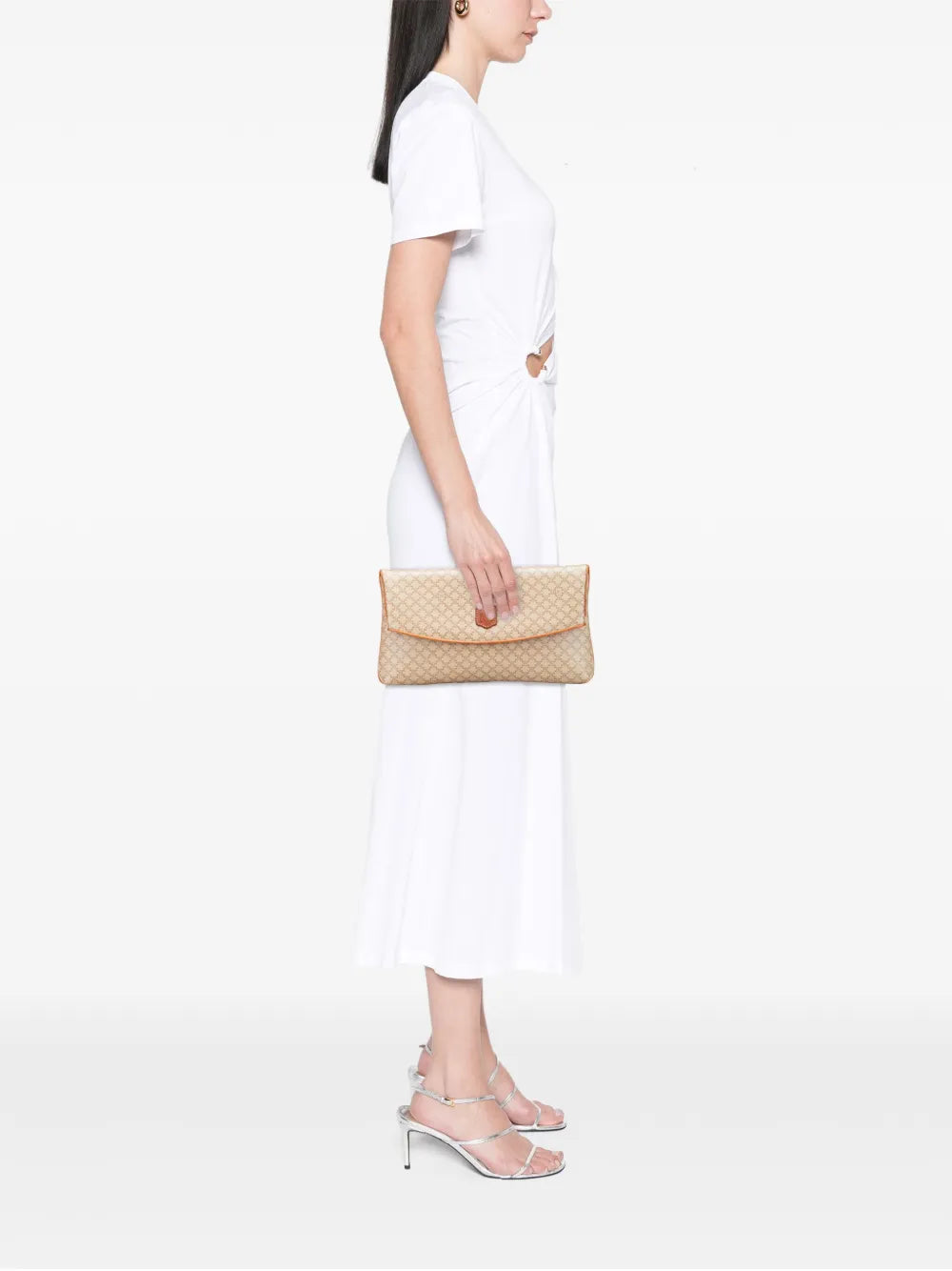 Pre-OwnedCeline Pre-Owned1990 Macadam Coated Canvas clutch bag