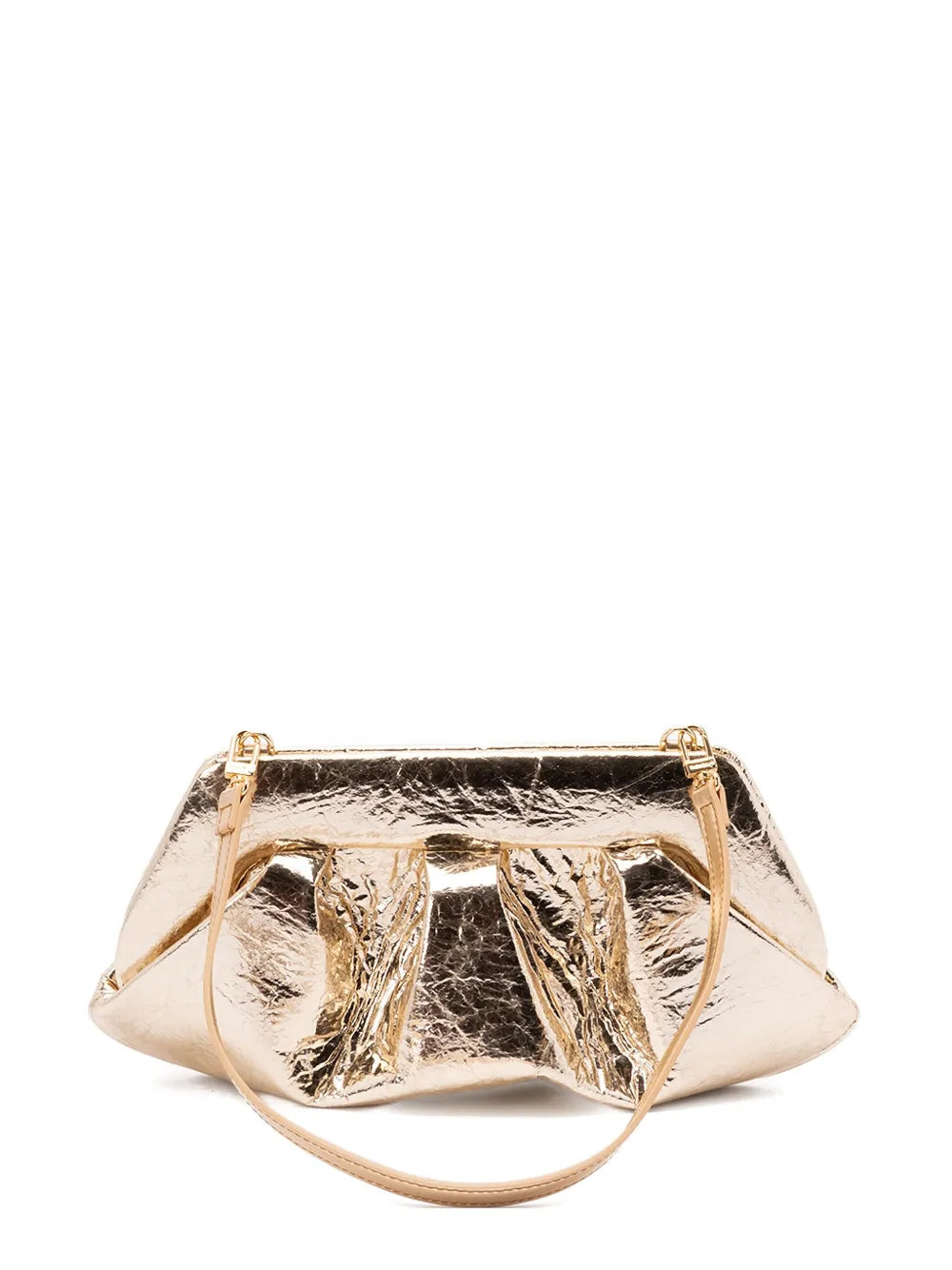 Themoirea Pineapple metallic-finish clutch bag
