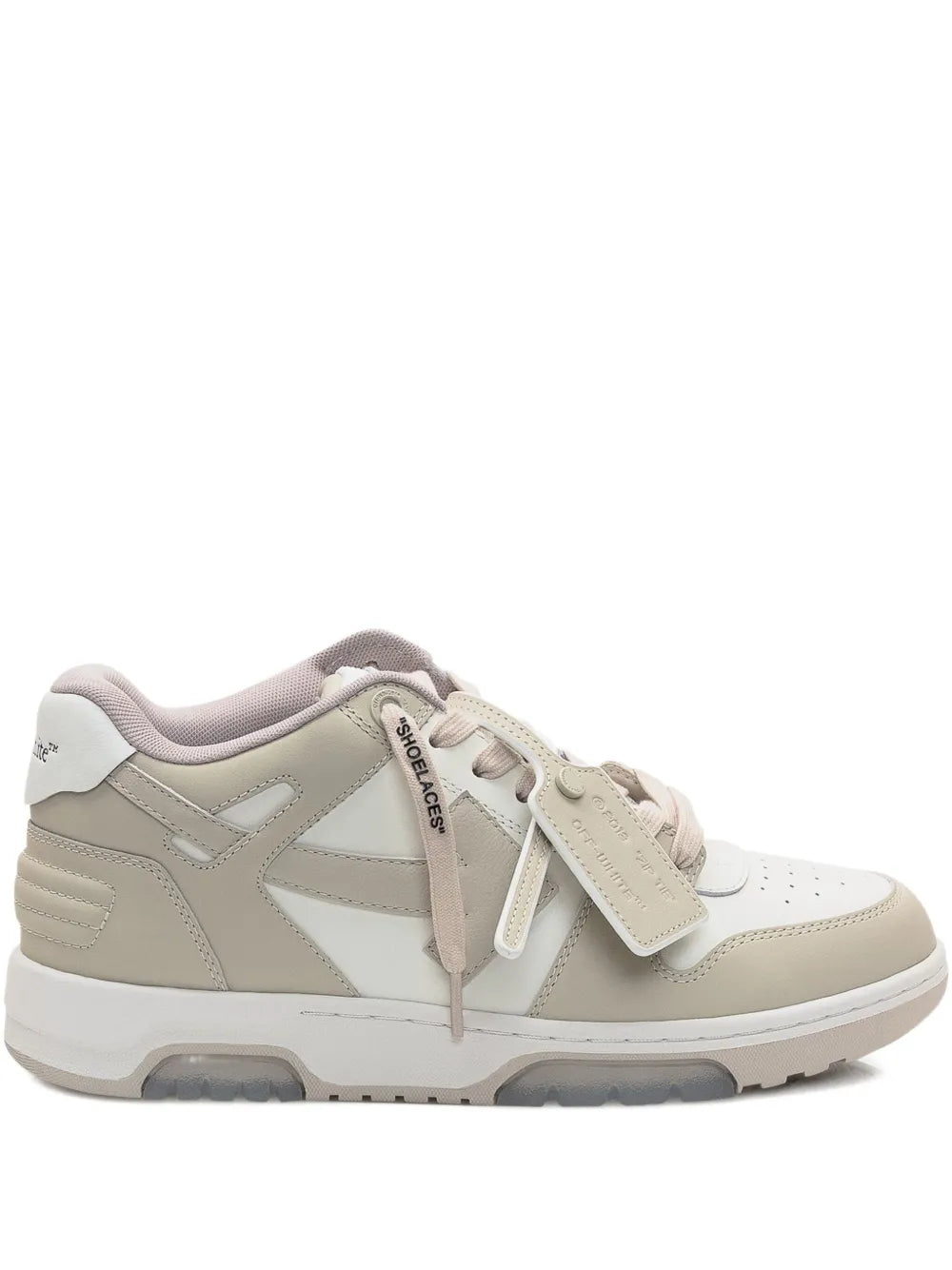 Off-White Out Of  Office Arrow-Detail Calfskin Sneakers