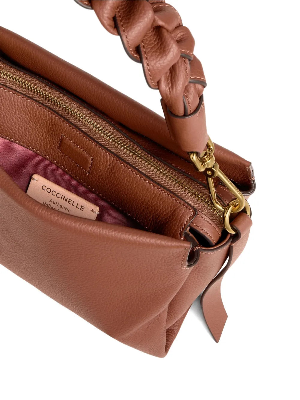 Coccinellesmall Boheme braided-handle leather shoulder bag