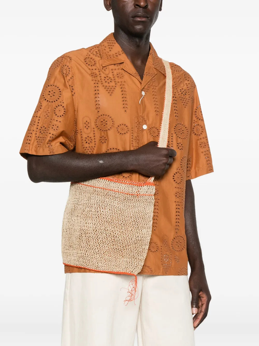 SLO_HAND_MADEcontrast-trim tote bag