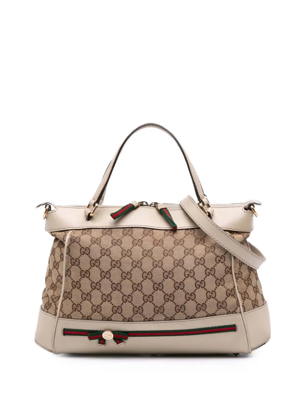 Pre-OwnedGucci Pre-Owned2016-2025 Small GG Canvas Web Mayfair satchel