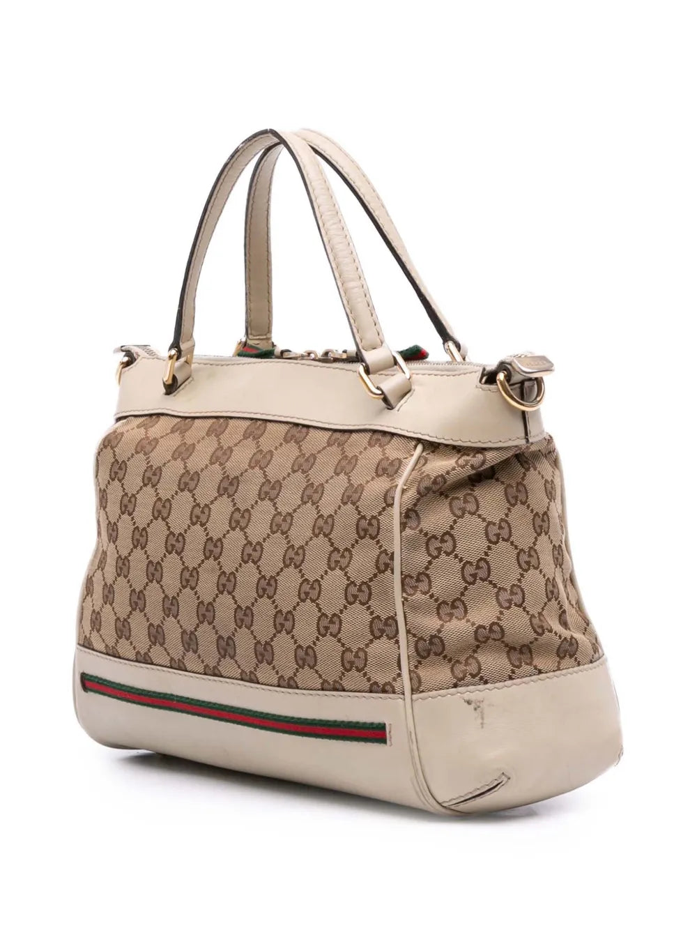 Pre-OwnedGucci Pre-Owned2016-2025 Small GG Canvas Web Mayfair satchel