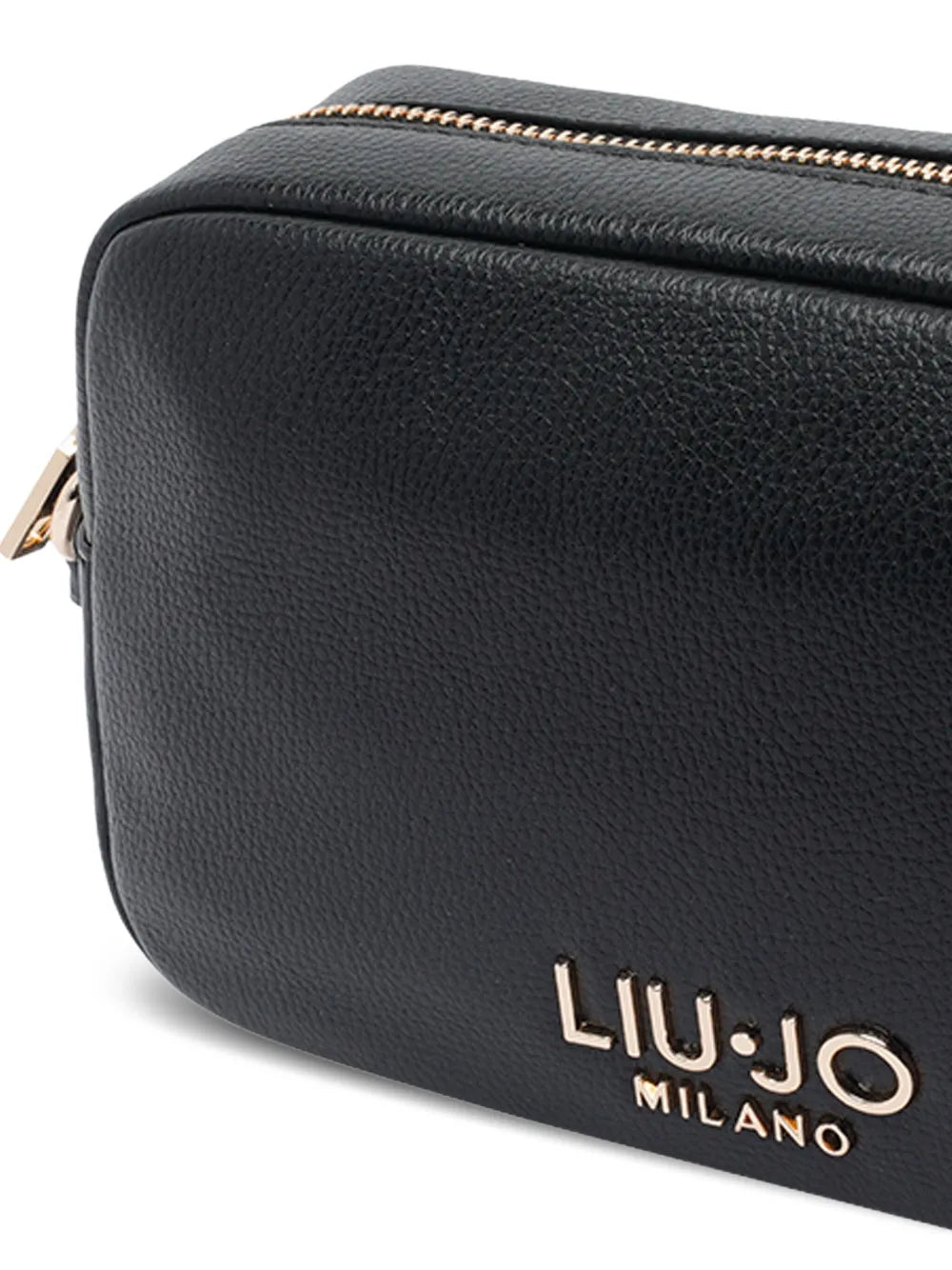 LIU JOsmall logo-plaque zip-top shoulder bag