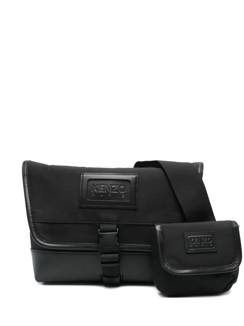Kenzosmall Kommuter leather-trimmed bag