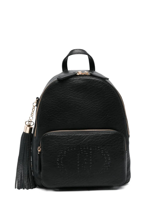 LIU JOembossed-logo tassel backpack