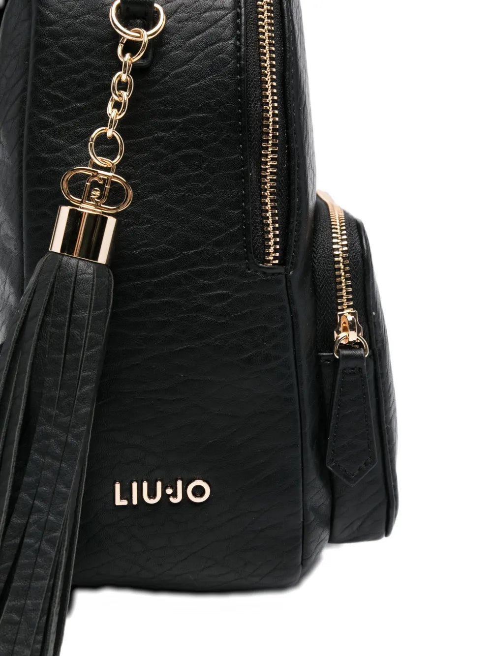 LIU JOembossed-logo tassel backpack