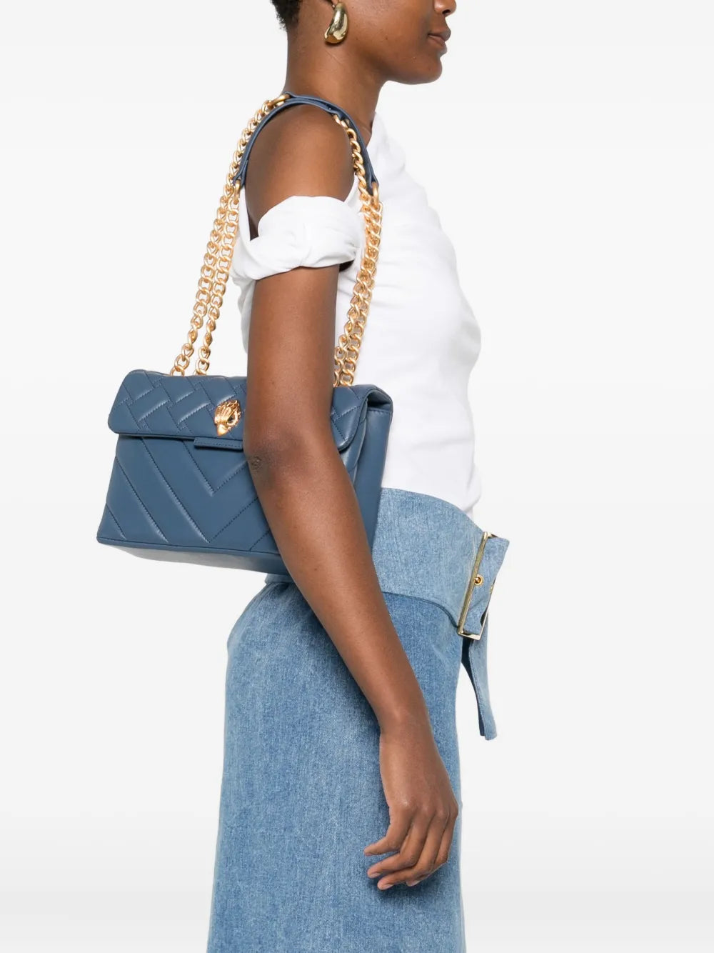 Kurt Geiger Londonchevron-quilted shoulder bag