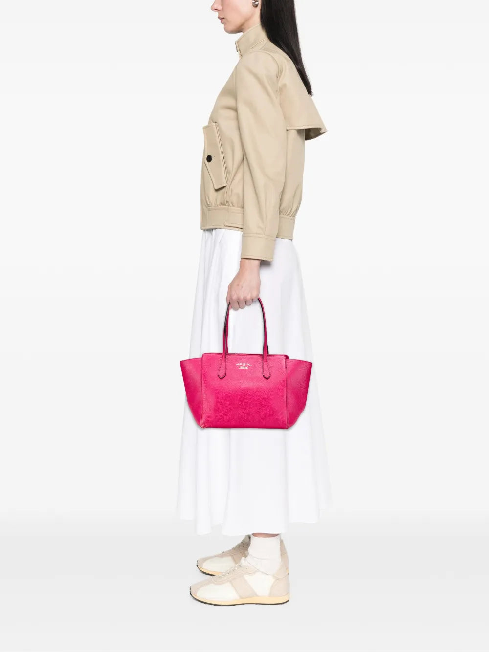 Pre-OwnedGucci Pre-Owned2000-2015 Medium Dollar Calfskin Swing tote bag