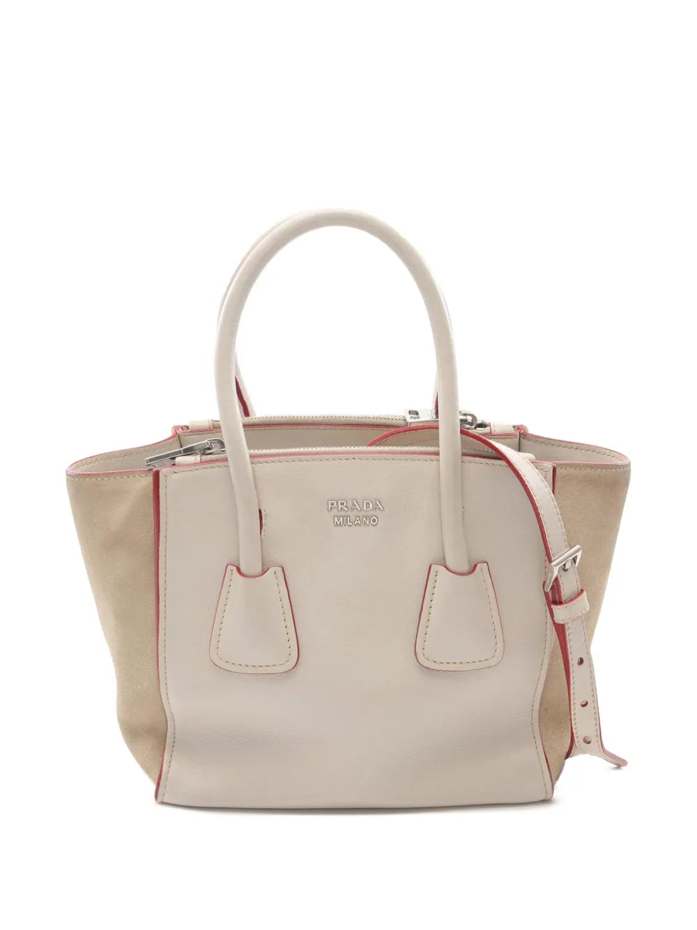 Pre-OwnedPrada Pre-Owned2000-2025 Mini Scamosciato Trimmed Glace Calf Twin Pocket satchel