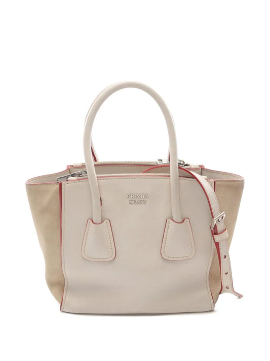 Pre-OwnedPrada Pre-Owned2000-2025 Mini Scamosciato Trimmed Glace Calf Twin Pocket satchel
