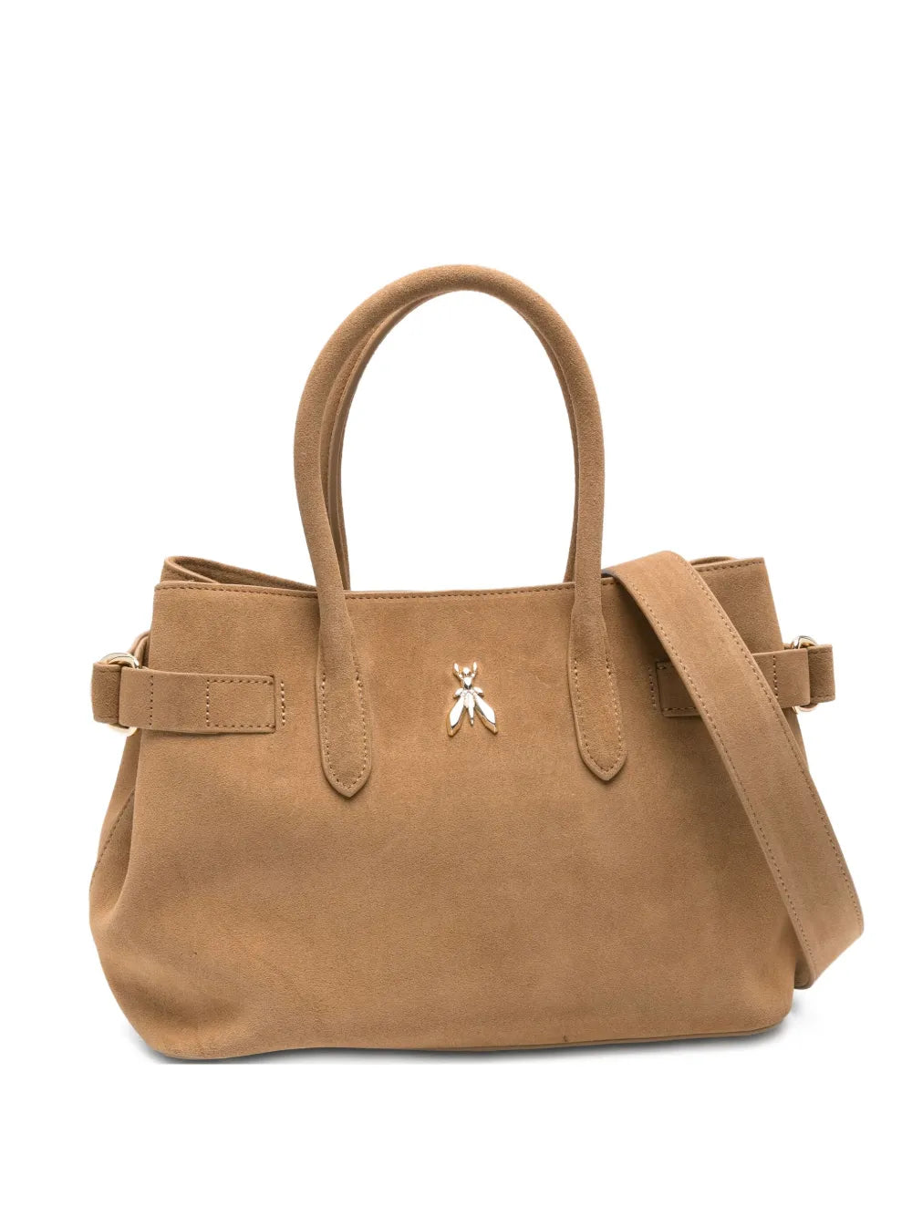 Patrizia PepeNew Business logo-embellished suede shoulder bag