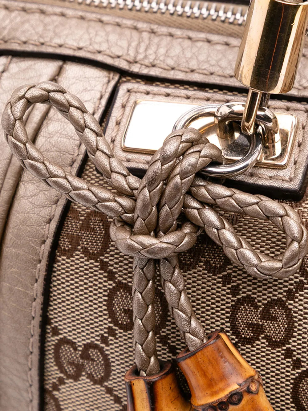 Pre-OwnedGucci Pre-Owned2016-2025 Large GG Canvas Bella satchel