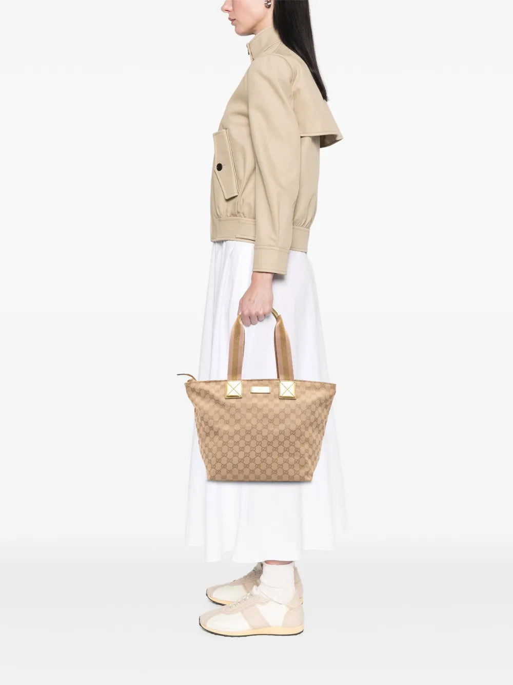 Pre-OwnedGucci Pre-Owned2000-2015 GG Canvas Web tote bag