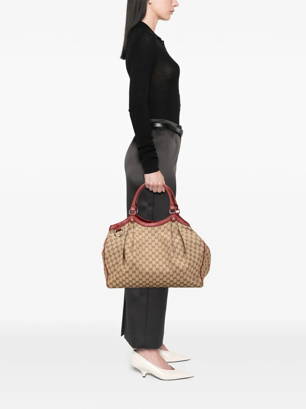 Pre-OwnedGucci Pre-Owned2000-2015 Large GG Canvas Sukey tote bag