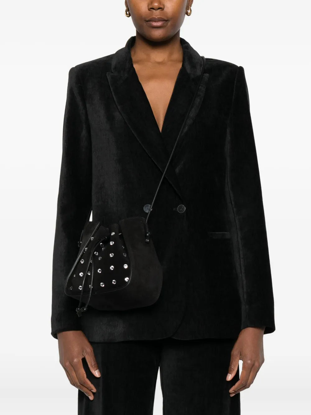 Forte ForteMy Pepita crystal-embellished bucket bag
