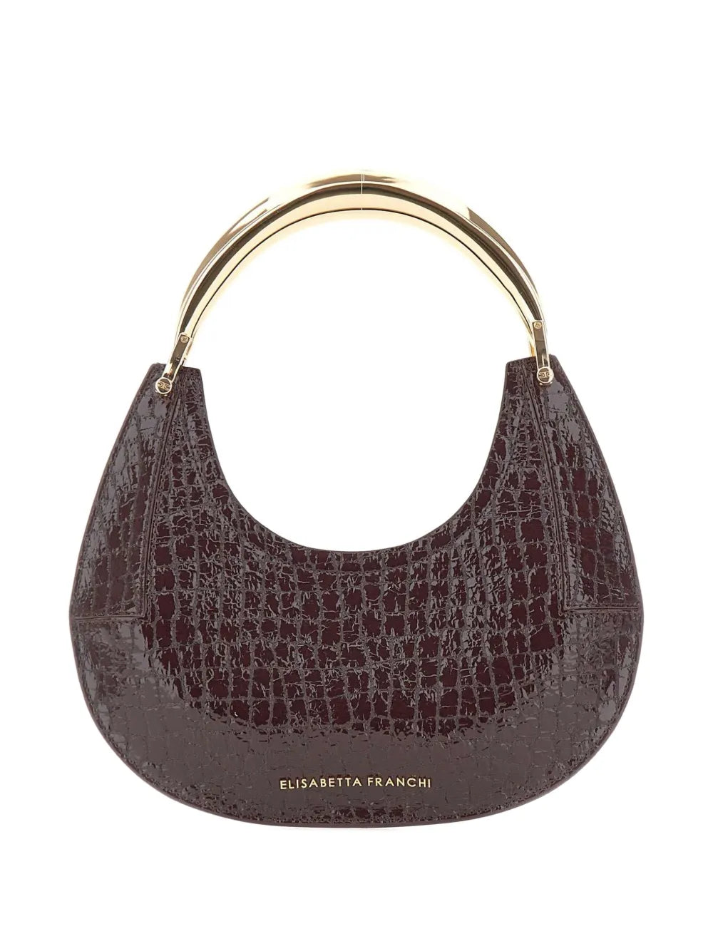 Elisabetta FranchiHobo crocodile-effect jewel-handle tote bag