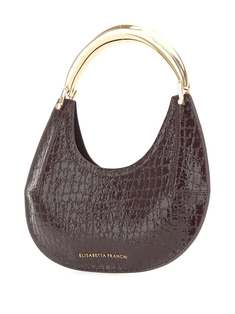 Elisabetta FranchiHobo crocodile-effect jewel-handle tote bag