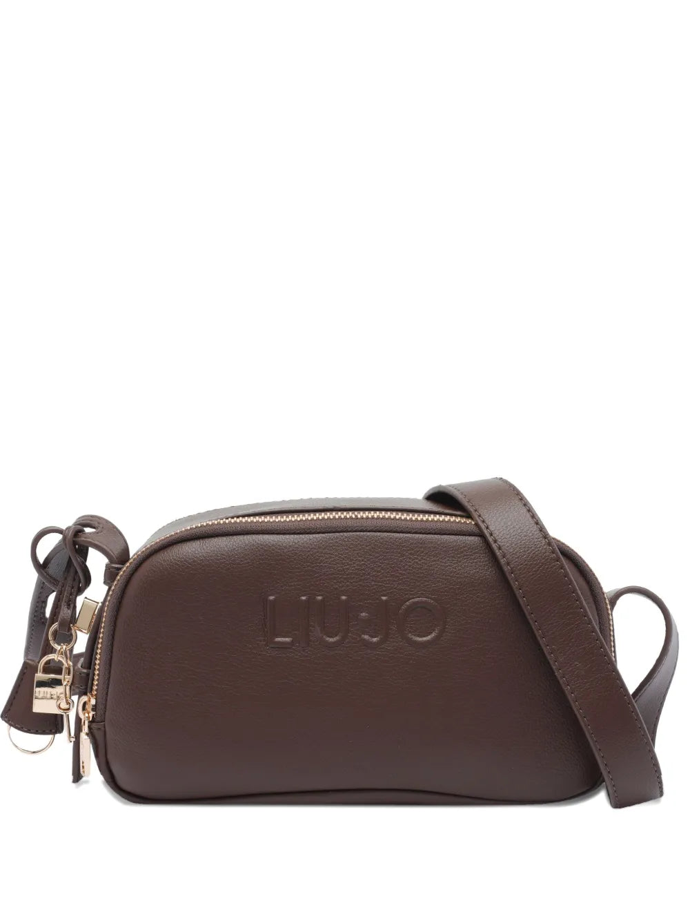 LIU JOmedium logo-embossed zip-top shoulder bag