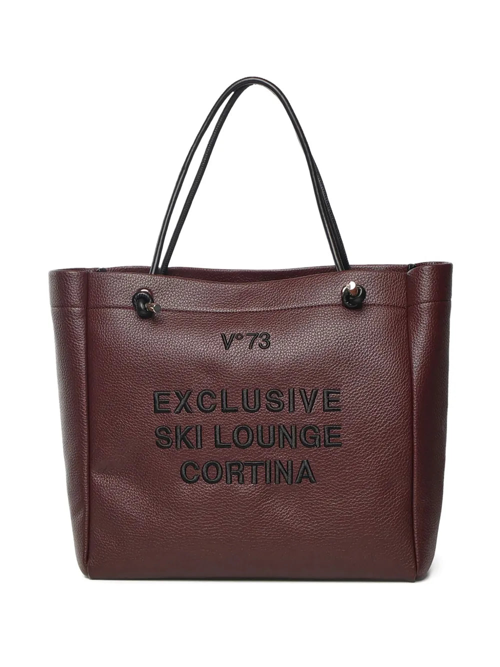 V3Cortina embroidered-lettering tote bag
