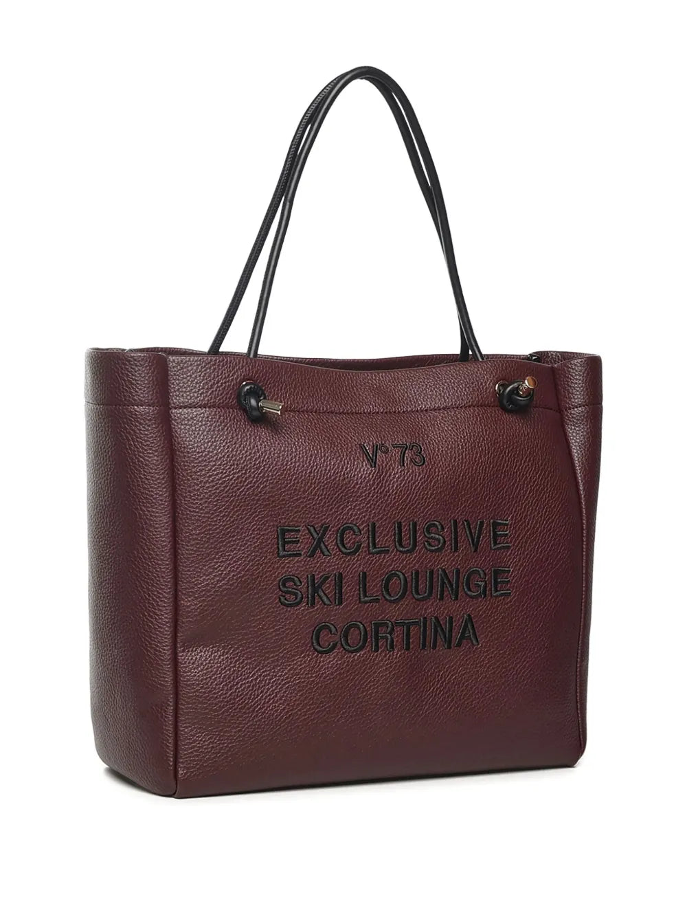 V3Cortina embroidered-lettering tote bag