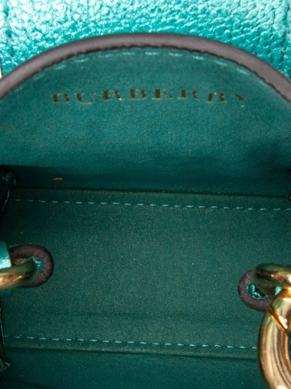 Pre-OwnedBurberry Pre-Owned2000-2017 Mini Metallic Calfskin Buckle Charm handbag
