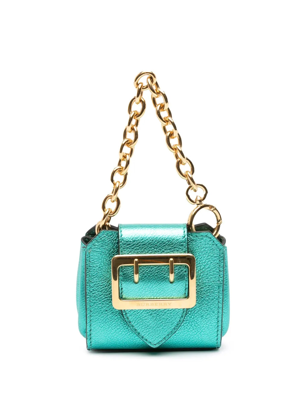 Pre-OwnedBurberry Pre-Owned2000-2017 Mini Metallic Calfskin Buckle Charm handbag
