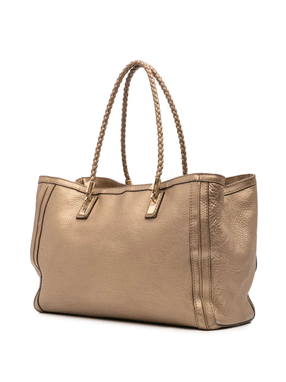 Pre-OwnedGucci Pre-Owned2016-2025 Metallic Grained Leather Bella tote bag