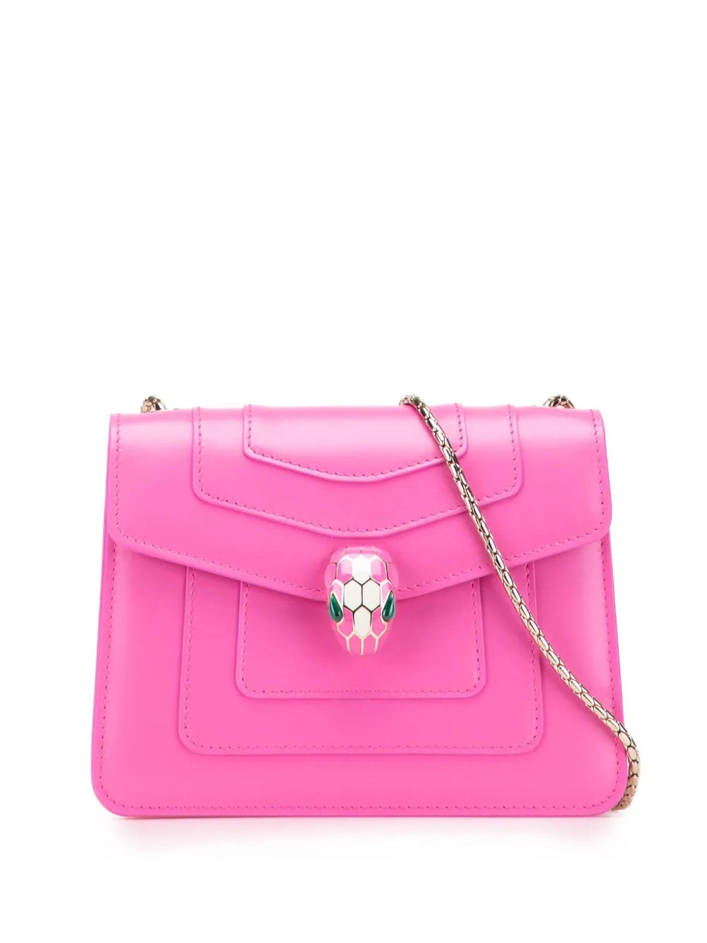 Pre-OwnedBvlgari Pre-Owned2021-2025 Small Leather Square Serpenti Forever Chain crossbody bag