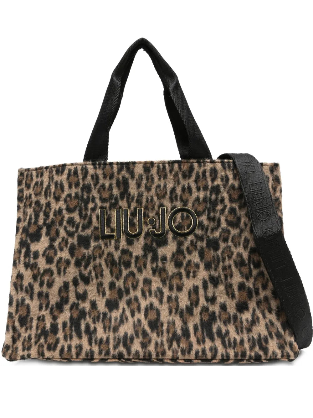LIU JOleopard-print tote bag
