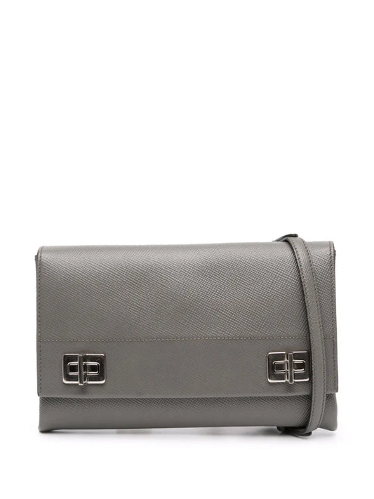 Pre-OwnedPrada Pre-Owned2013-2025 Saffiano Cuir Twist Lock Chain Flap crossbody bag
