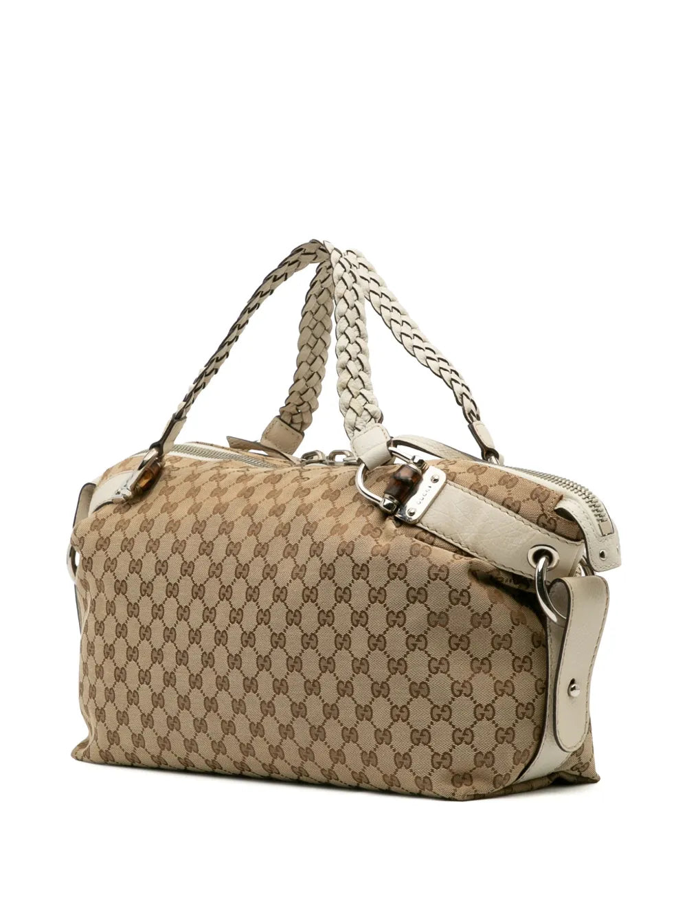 Pre-OwnedGucci Pre-Owned2016-2025 Medium GG Canvas Bamboo Bar tote bag