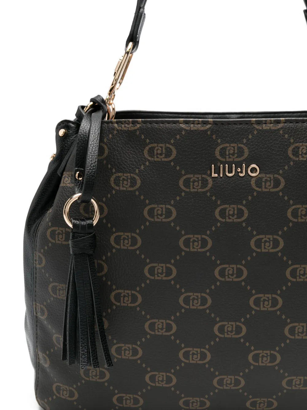 LIU JOmonogram tassel tote bag