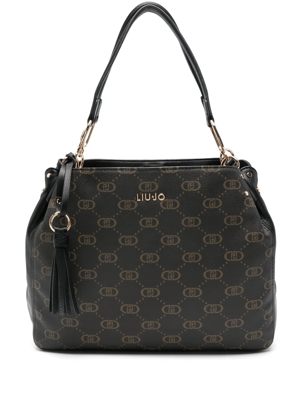 LIU JOmonogram tassel tote bag