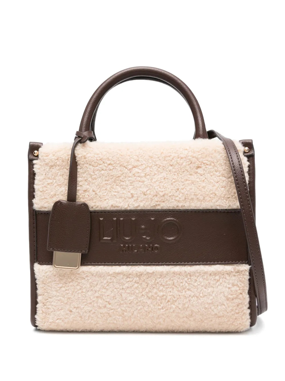 LIU JOshearling leather tote bag