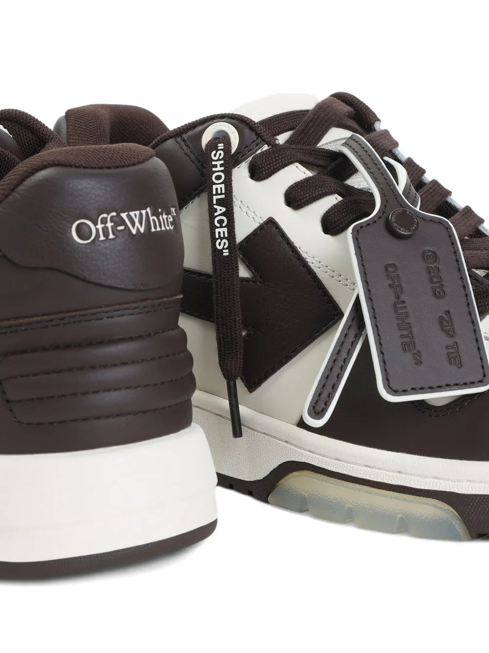 Off-White Our Of Office Arrow-Patch Leather Sneakers