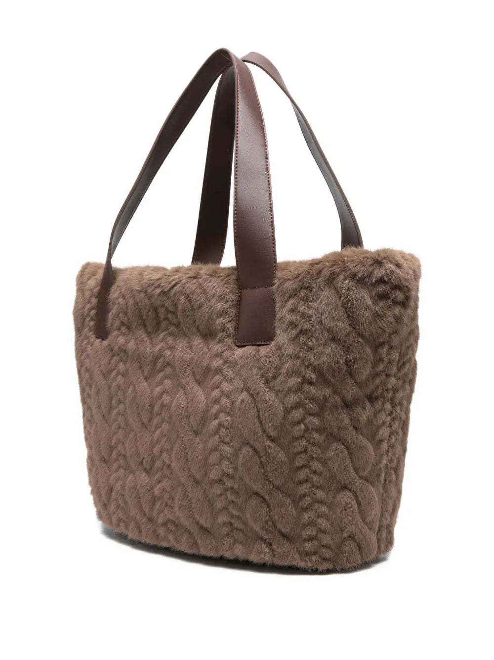 LIU JOcable-knit tote bag