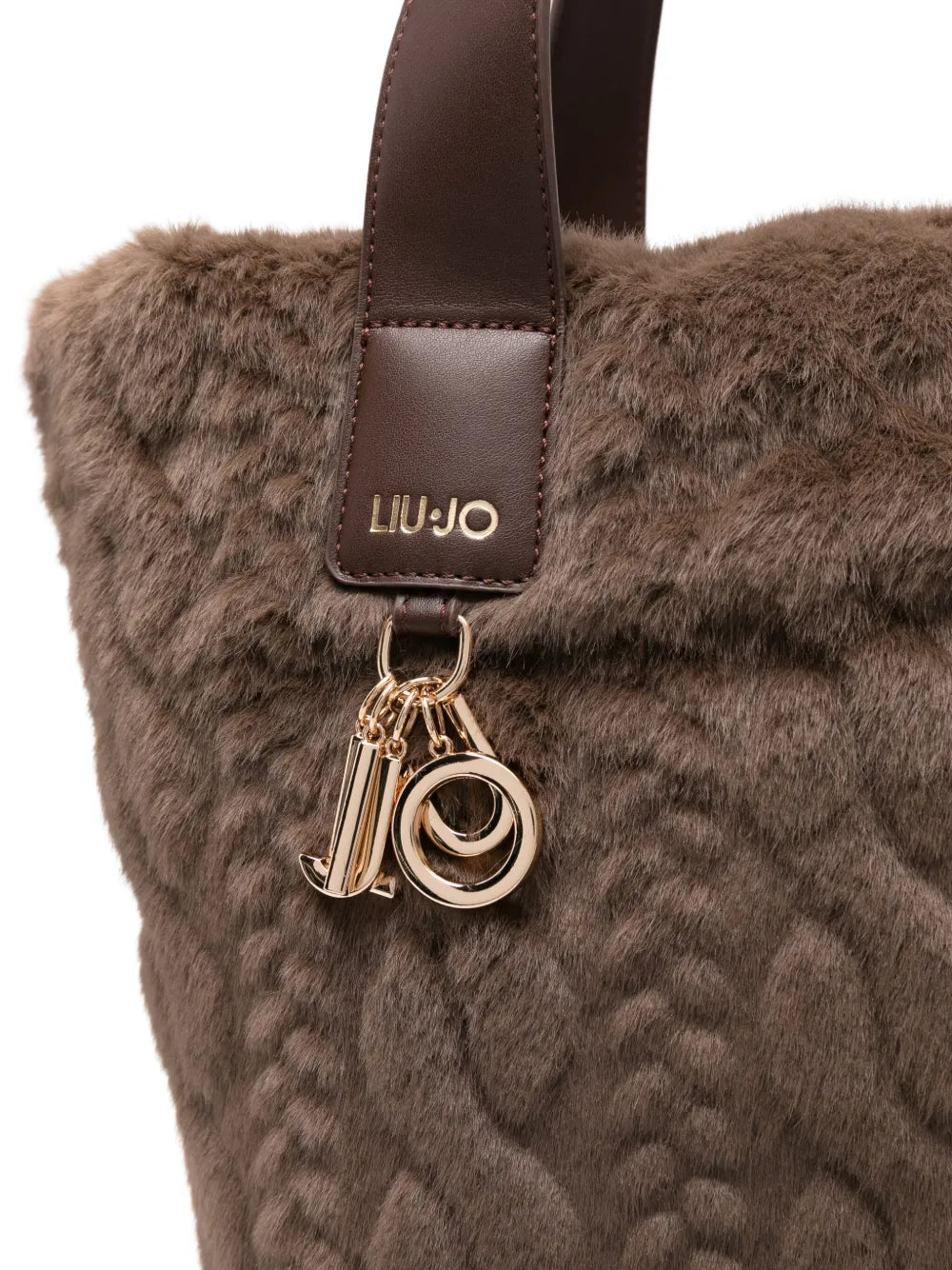 LIU JOcable-knit tote bag