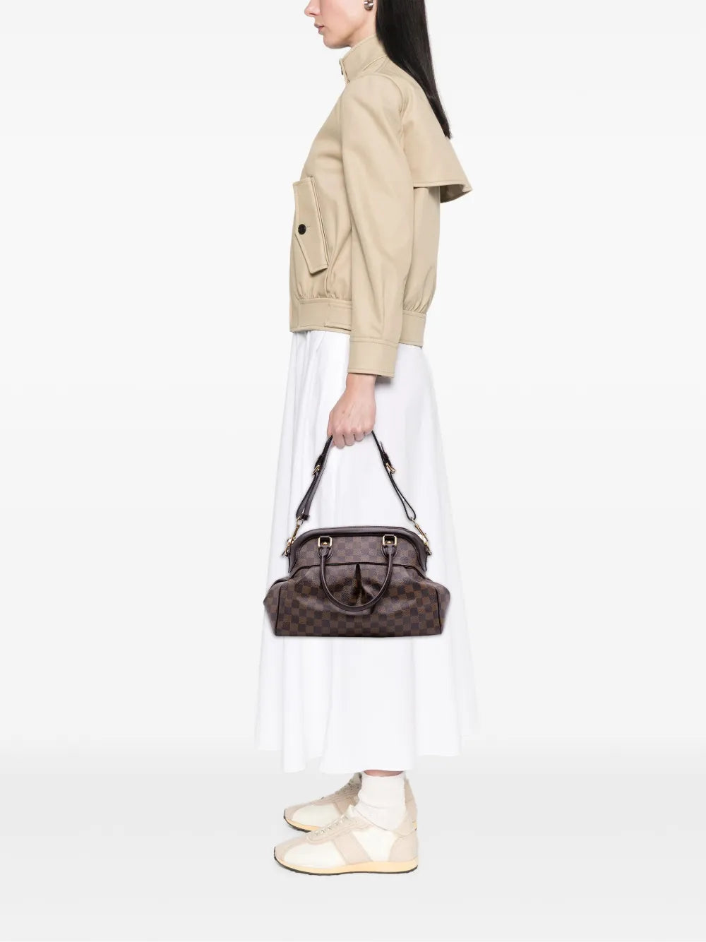 Pre-OwnedLouis Vuitton Pre-Owned2008 Damier Ebene Trevi PM satchel