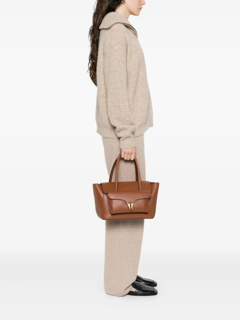 Coccinelleflap-pocket chain shoulder bag
