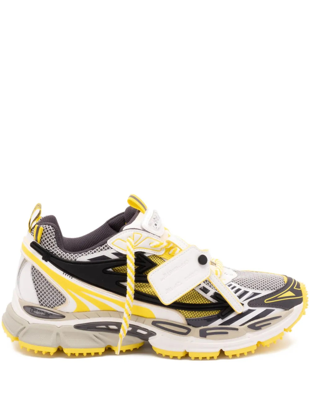 Off-White Textured-Sole Lace-Up Sneakers