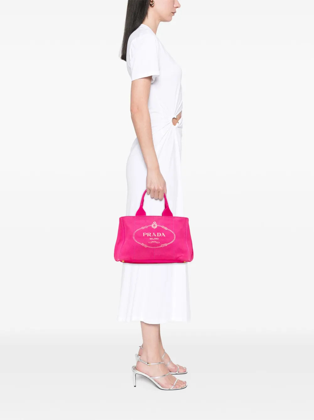 Pre-OwnedPrada Pre-Owned2013-2025 Canvas Canapa Logo satchel