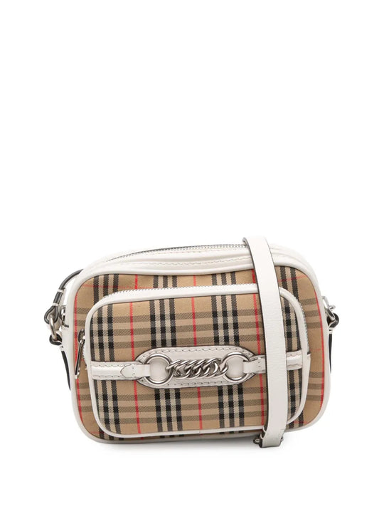Pre-OwnedBurberry Pre-Owned2018-2025 Haymarket Check Canvas 1983 Link crossbody bag