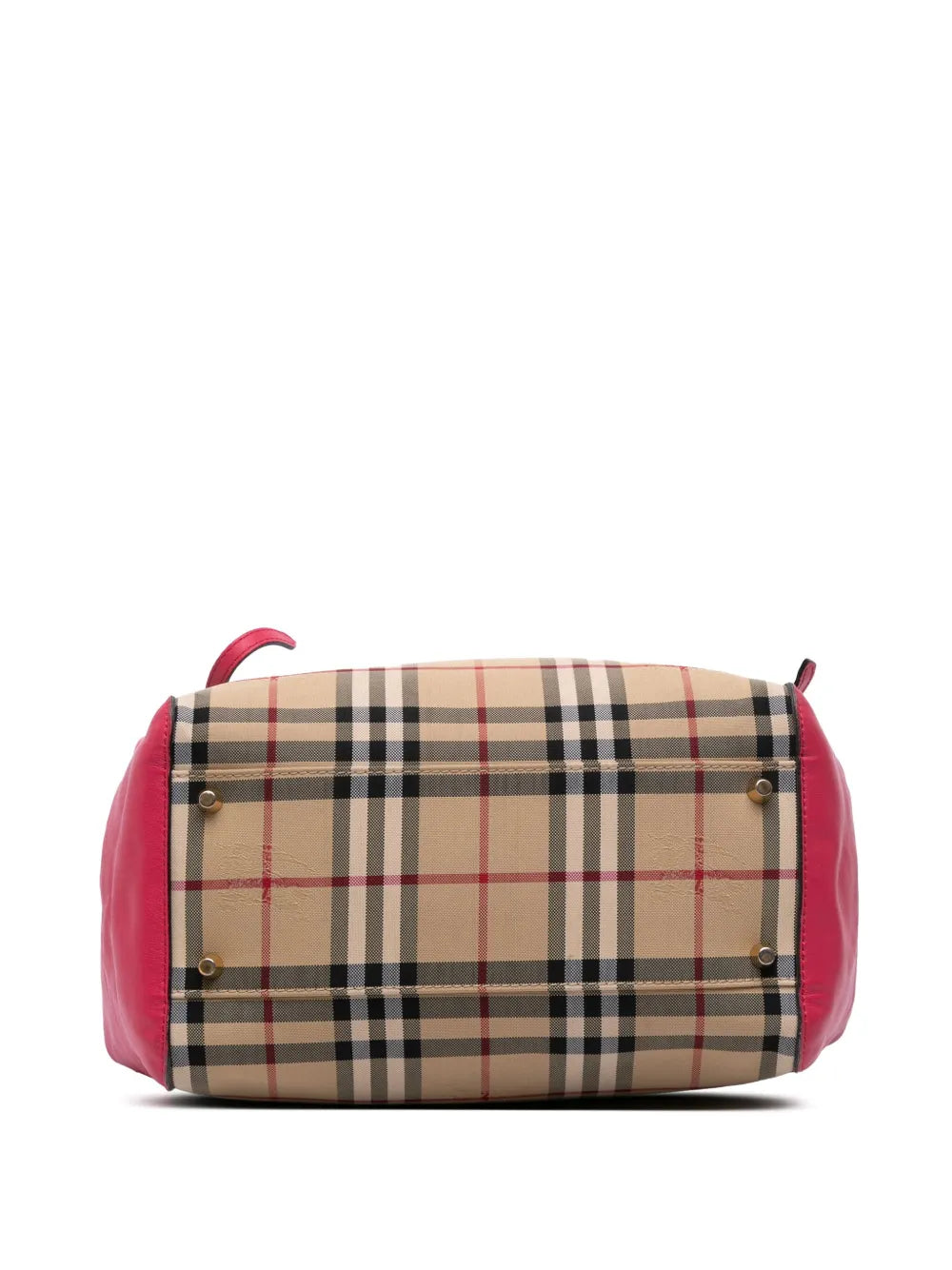 Pre-OwnedBurberry Pre-Owned2021-2025 Small Haymarket Check Canvas and Leather Canterbury tote bag