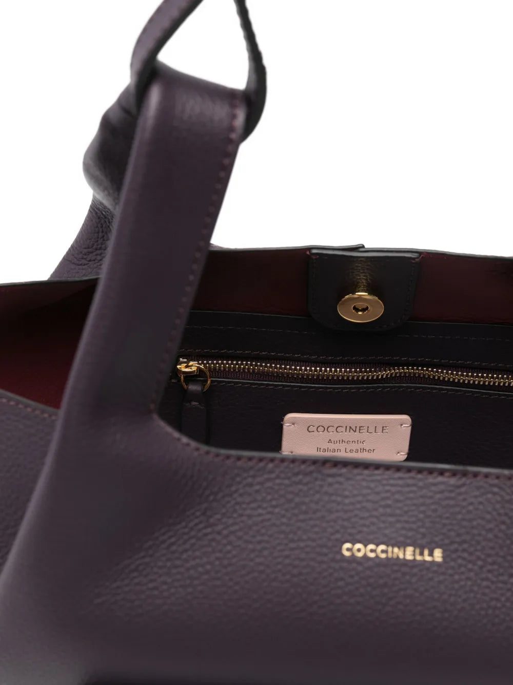 Coccinelleknotted-handle leather shoulder bag