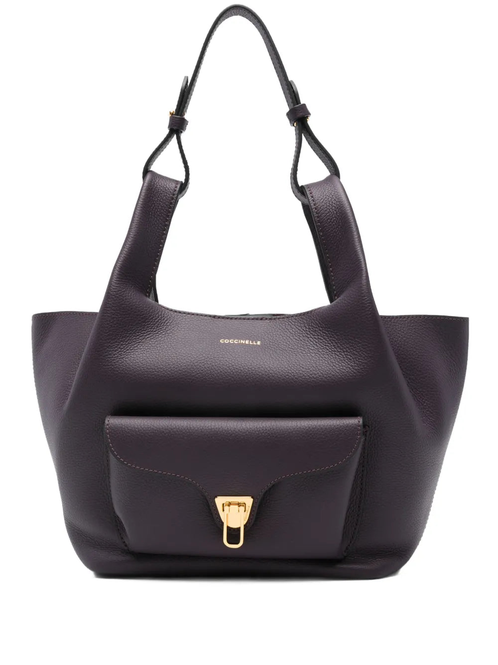 Coccinelleknotted-handle leather shoulder bag
