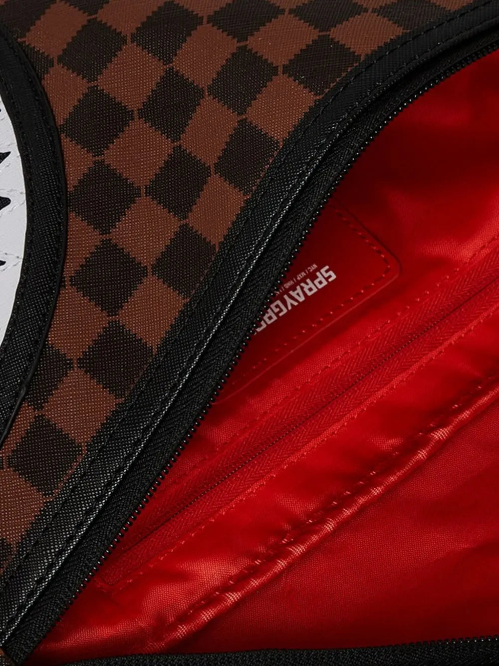 Spraygroundcheck-pattern belt bag