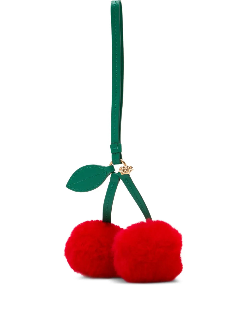 Versacecherry-motif bag charm