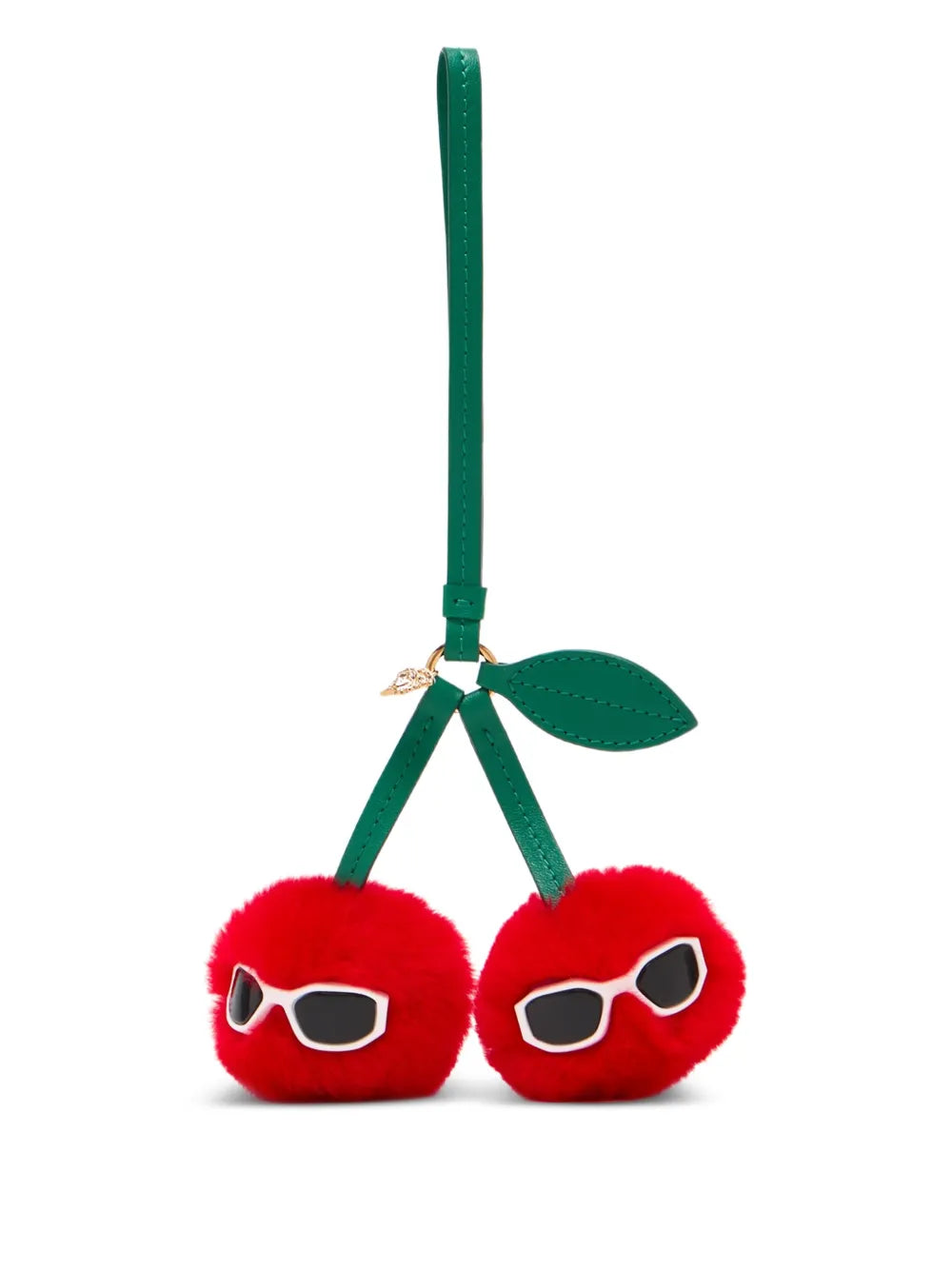 Versacecherry-motif bag charm